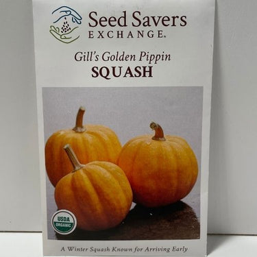 Gill's Golden Pippin Squash, 1952 Heirloom, Organic